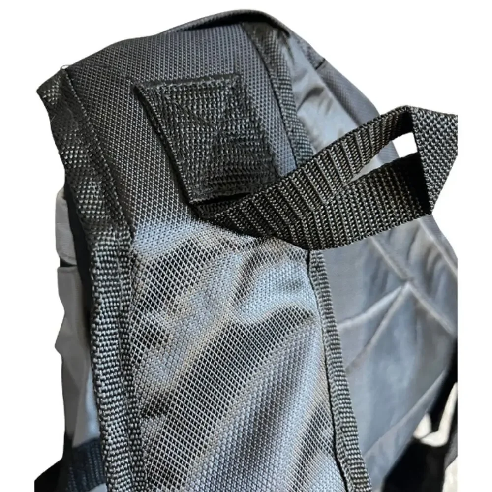Fit to Fight Black and Grey Multicompartment Padded Strap Sling Backpack